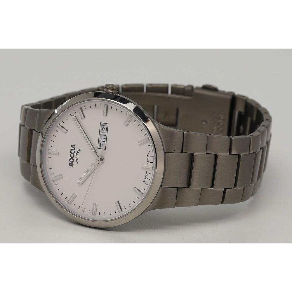 Foto 3 pulgar | Reloj Boccia Titanium con Fecha Plateado para Hombre