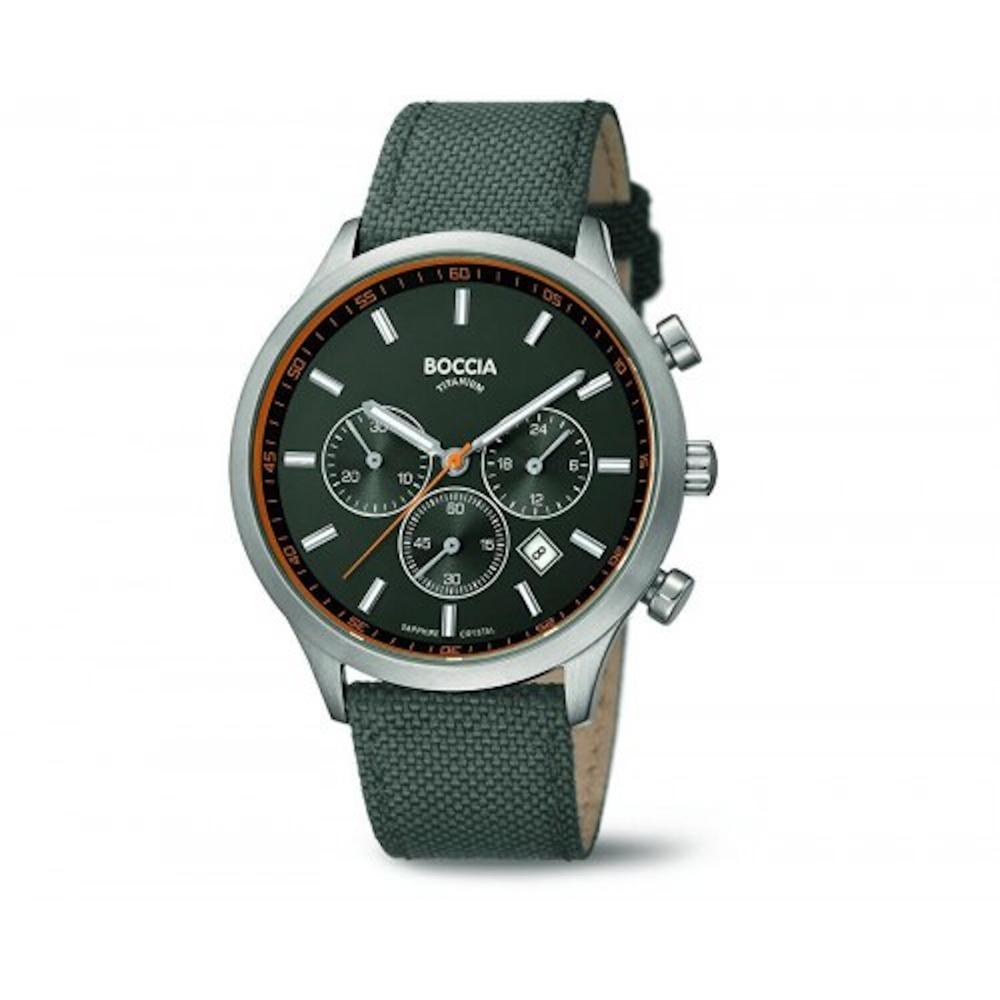 Reloj Boccia Titanium Verde para Hombre