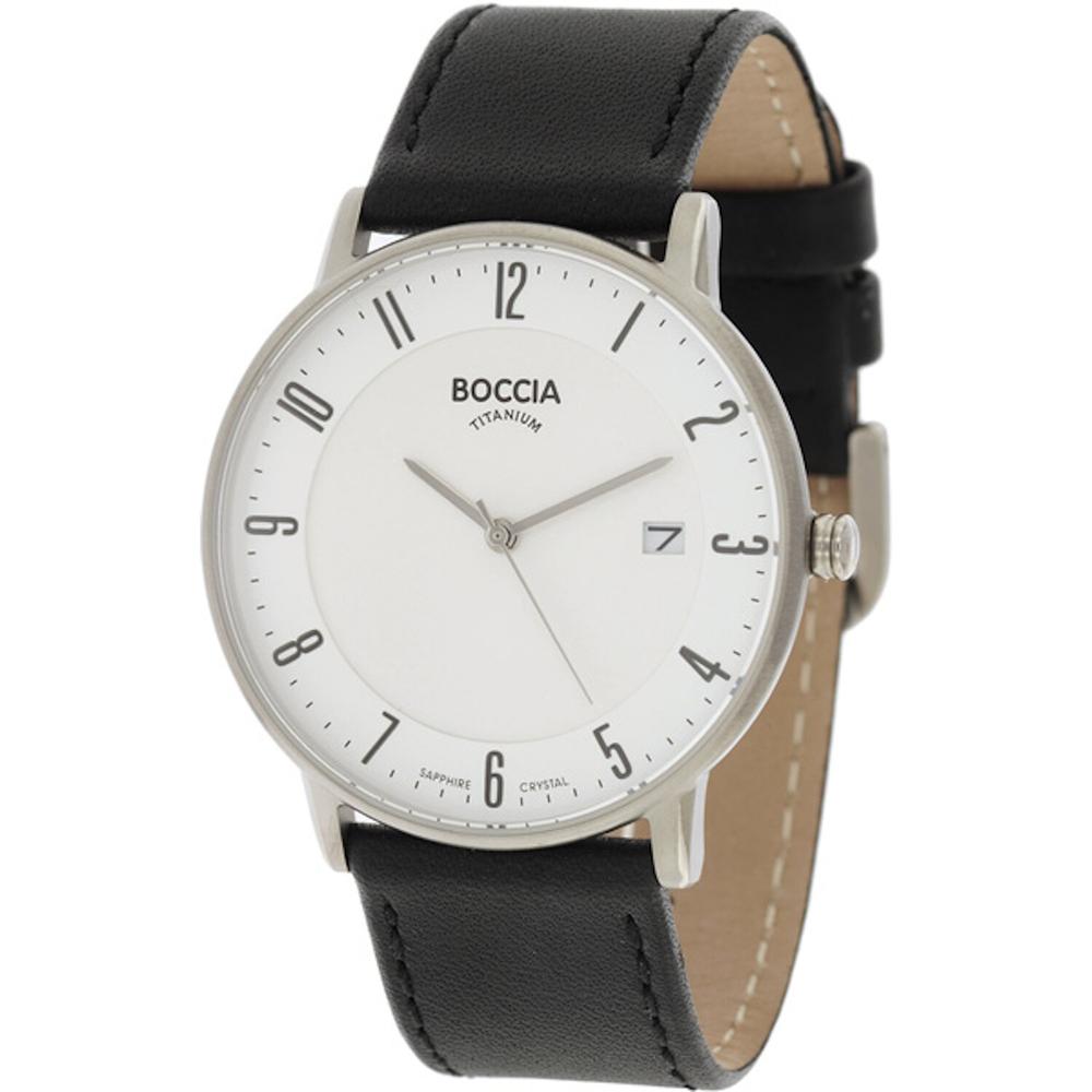 Reloj Boccia Titanium con Fecha Negro para Hombre