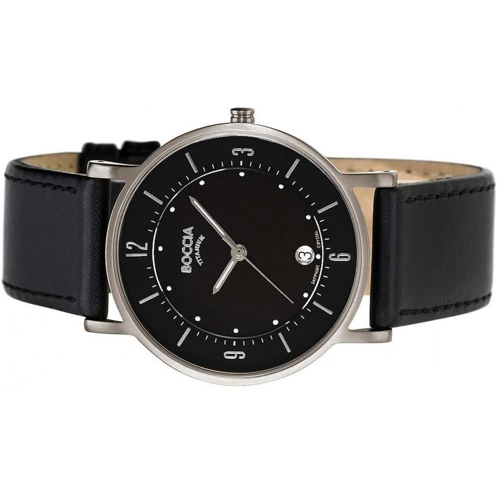 Foto 4 pulgar | Reloj Boccia Titanium 3533-03a Negro con Fecha para Hombre