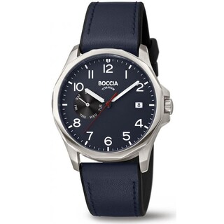 Foto 1 | Reloj Boccia Titanium con Fecha Azul para Hombre