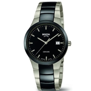 Foto 1 | Reloj Boccia Titanium Gris con Negro para Hombre