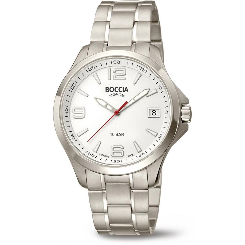 Foto 2 pulgar | Reloj Boccia Titanium con Fecha Plateado para Hombre