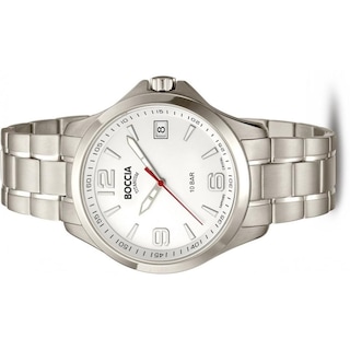 Foto 2 | Reloj Boccia Titanium con Fecha Plateado para Hombre