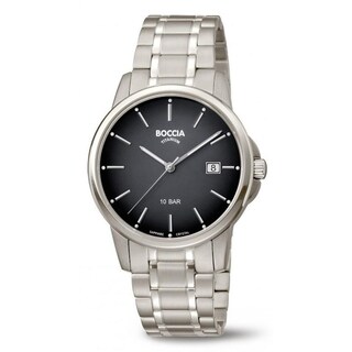 Foto 1 | Reloj Boccia Titanium Con Fecha Plateado para Hombre