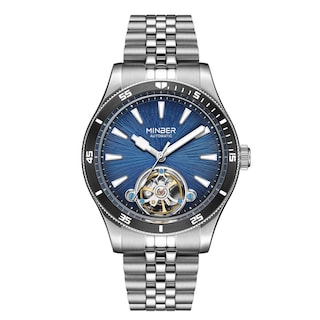 Foto 1 | Reloj Minber Plateado para Hombre