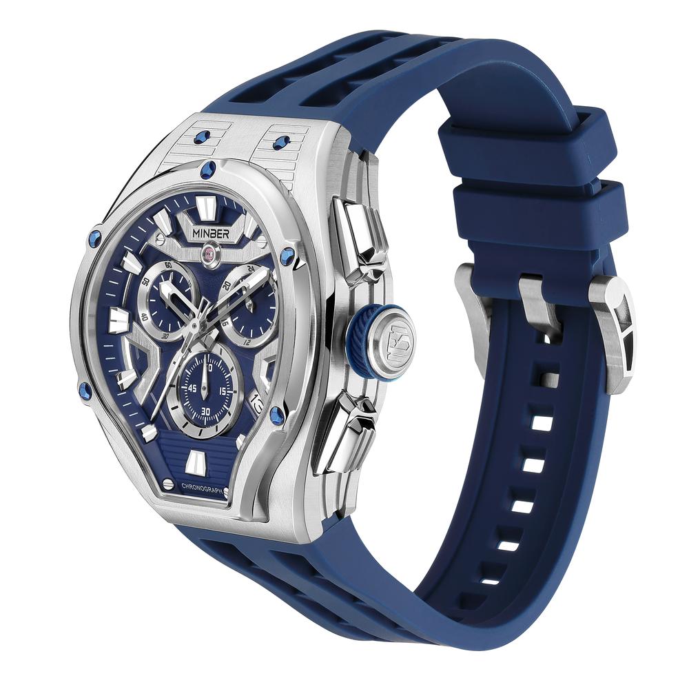 Foto 3 pulgar | Reloj Minber Azul para Hombre