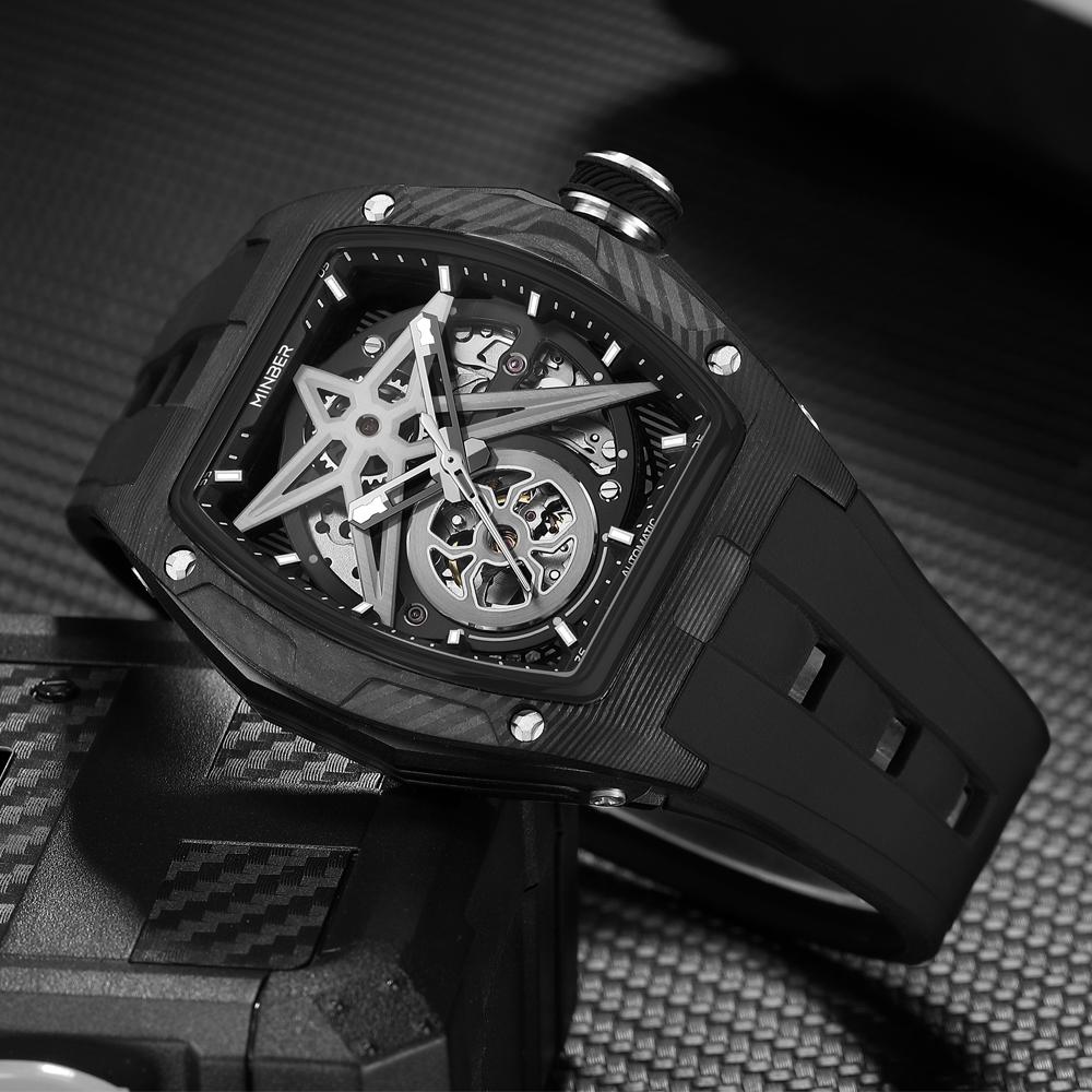 Foto 6 pulgar | Reloj Minber Negro para Hombre