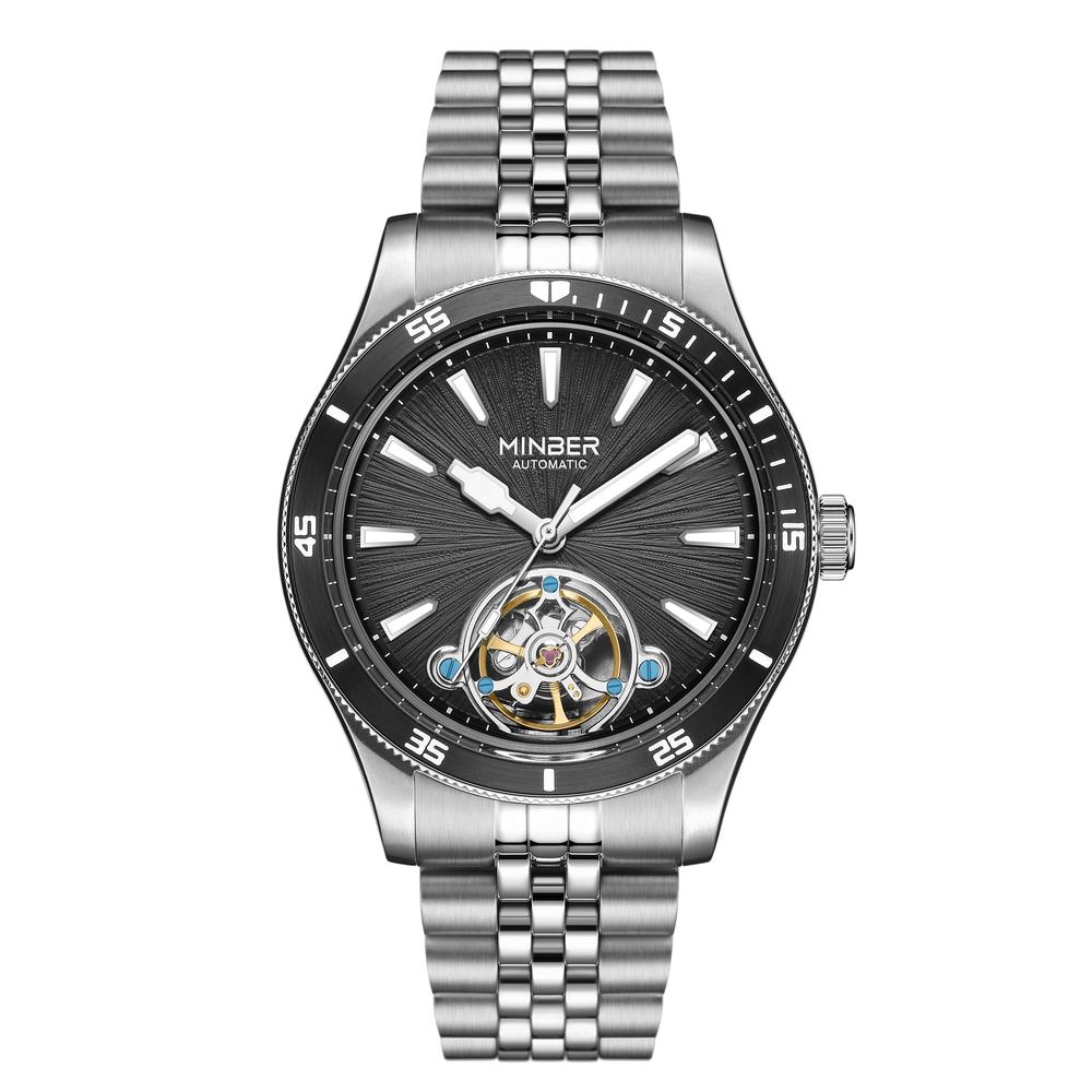 Foto 2 pulgar | Reloj Minber Plateado para Hombre