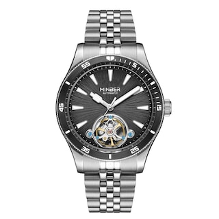 Foto 1 | Reloj Minber Plateado para Hombre