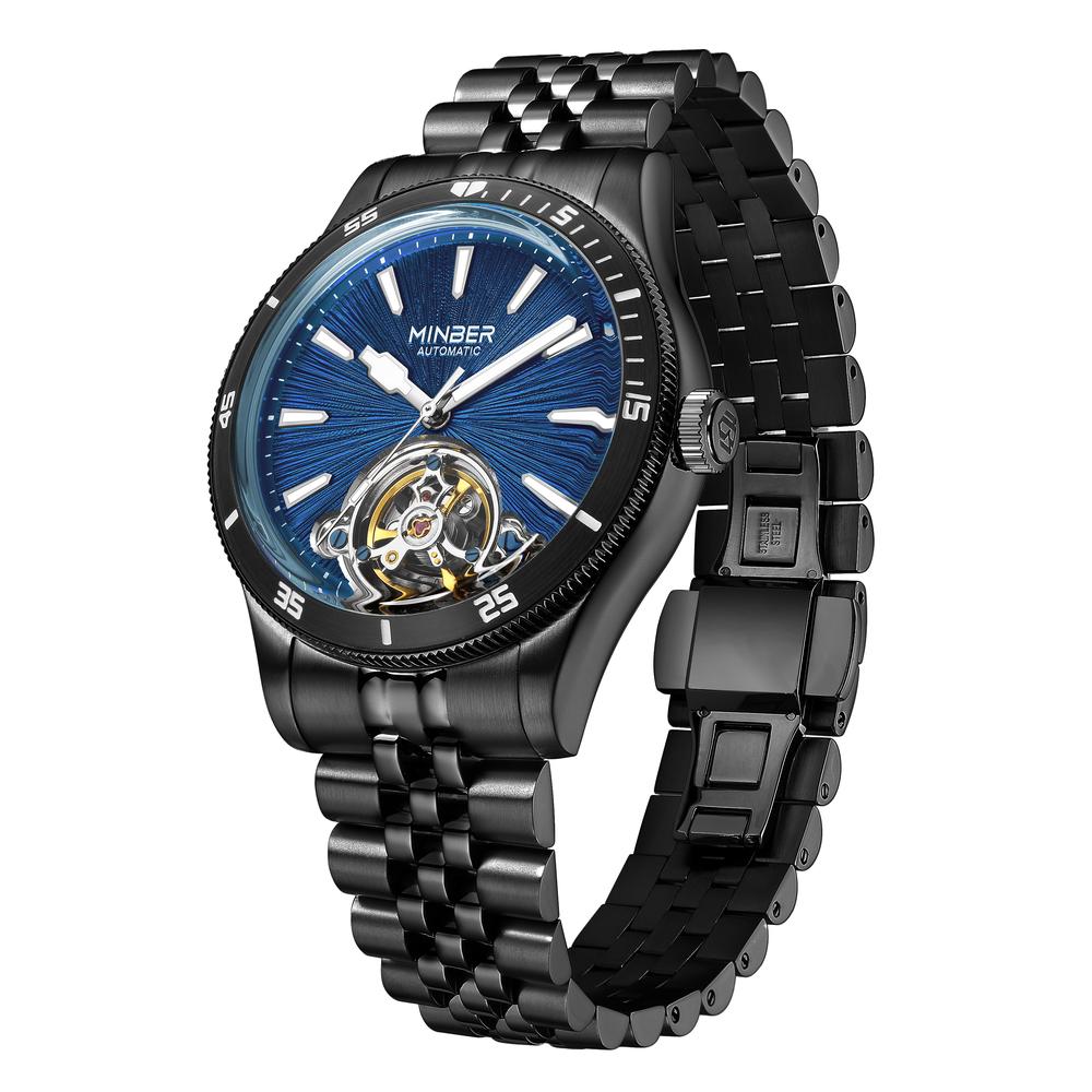 Foto 3 pulgar | Reloj Minber Negro para Hombre