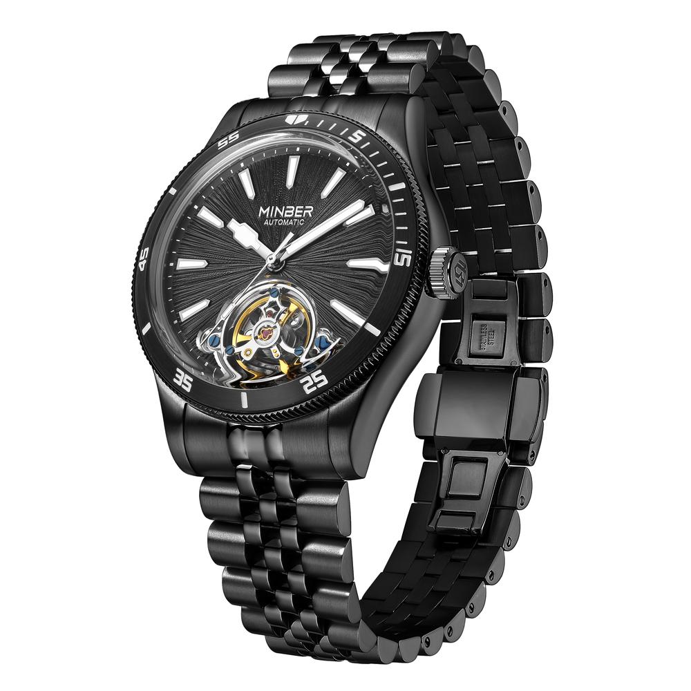Foto 3 pulgar | Reloj Minber Negro para Hombre