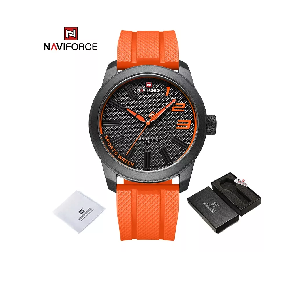 Foto 5 pulgar | Reloj Deportivo Naviforce Impermeable Naranja