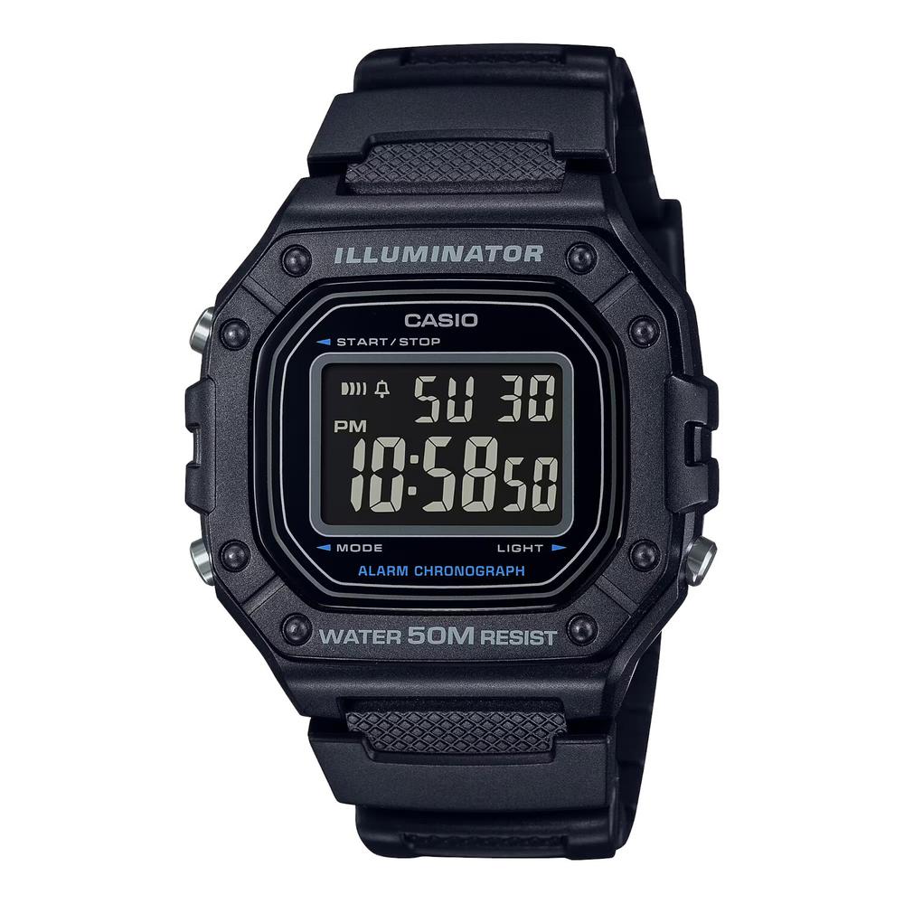 Reloj Casio W-218h-1bvcf Illuminator Negro