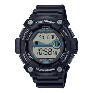 Foto 1 | Reloj Casio Ws-1300h-1avcf Moon Phase Grafica de Marea Negro