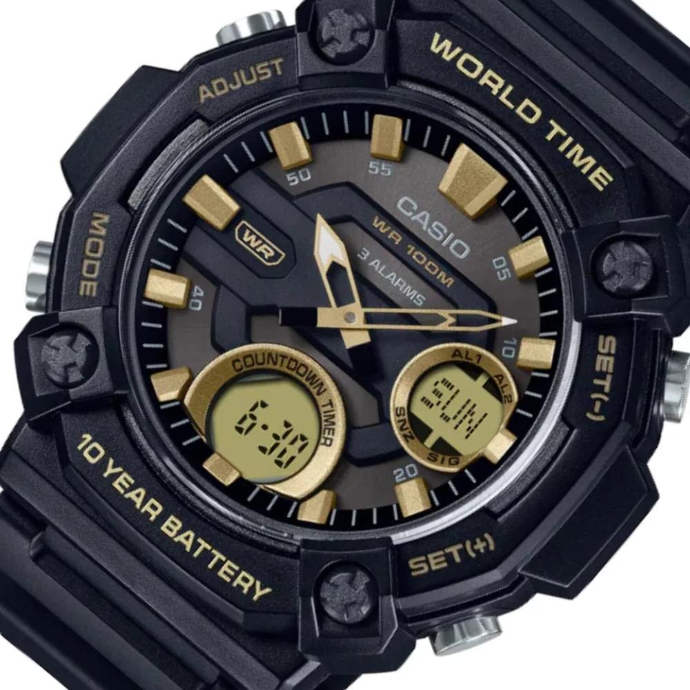 Foto 3 pulgar | Reloj Casio World Time Sport Negro