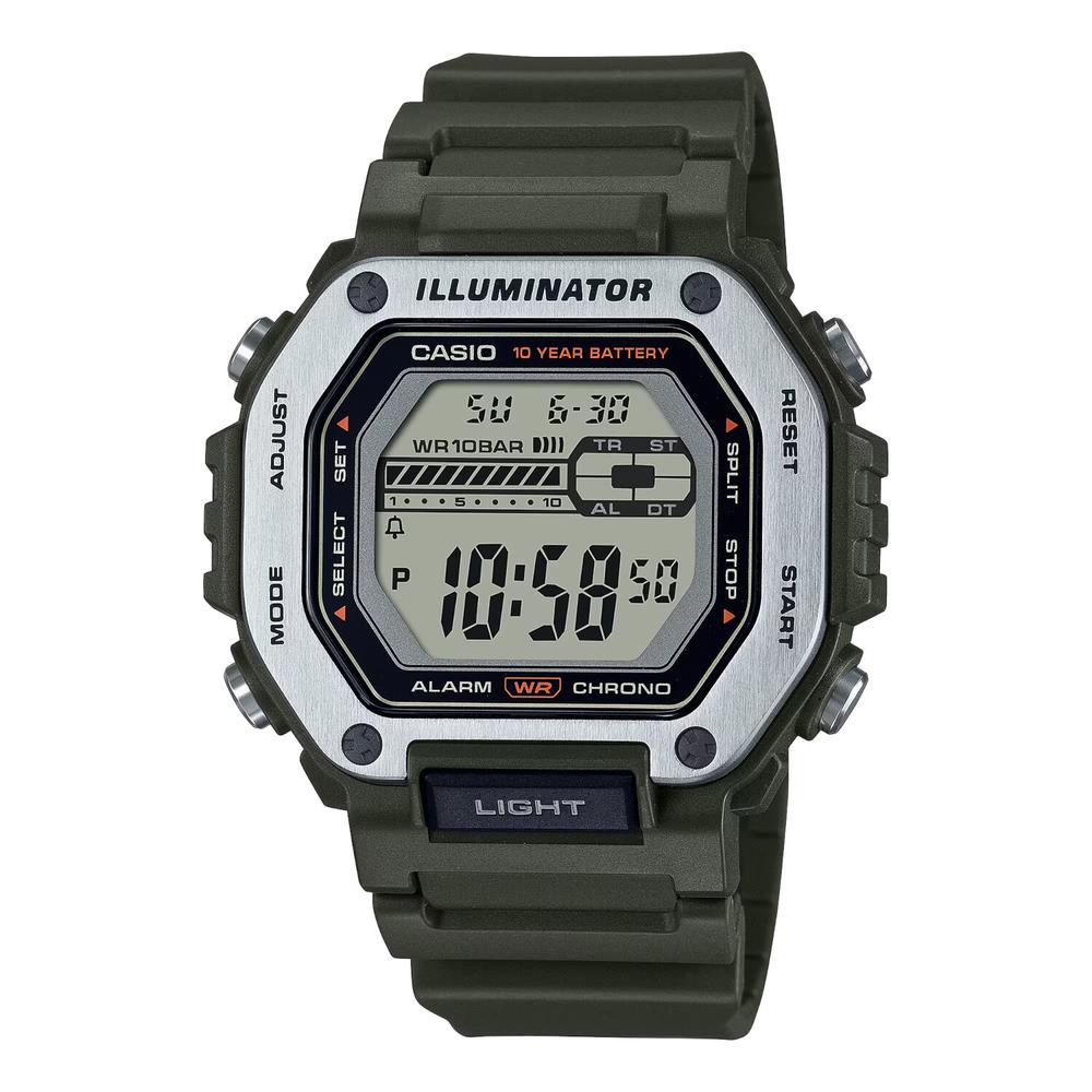 Foto 2 pulgar | Reloj Casio Mwd-110h-3avcf Illuminator Multifunción Verde