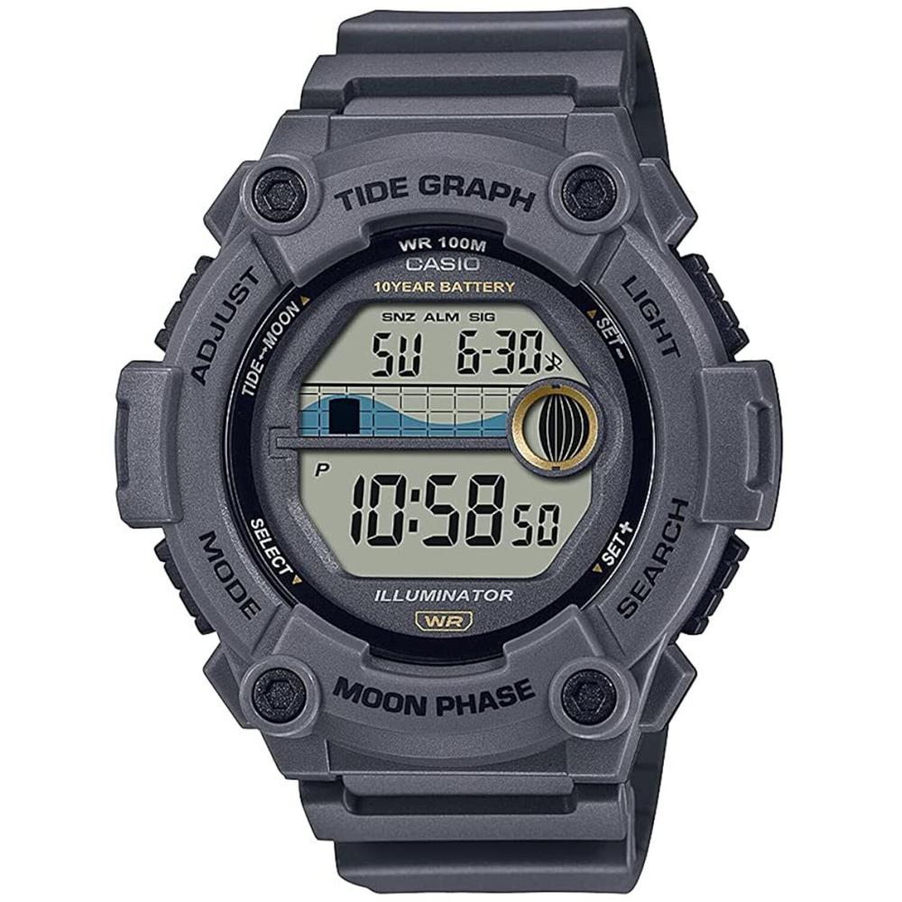 Reloj Casio Moon Phase Grafica de Marea Gris