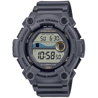 Foto 1 | Reloj Casio Moon Phase Grafica de Marea Gris