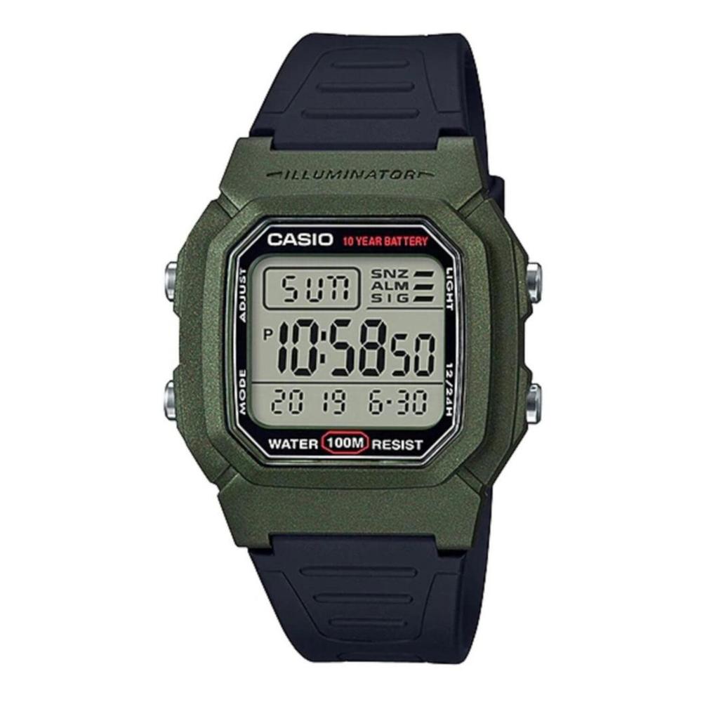 Foto 2 pulgar | Reloj Casio W-800HM-3AVCF Illuminator Retro Dual Time Negro - Doble Hora