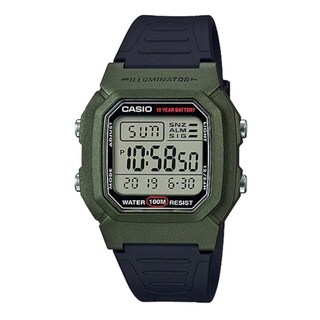 Foto 1 | Reloj Casio W-800HM-3AVCF Illuminator Retro Dual Time Negro - Doble Hora