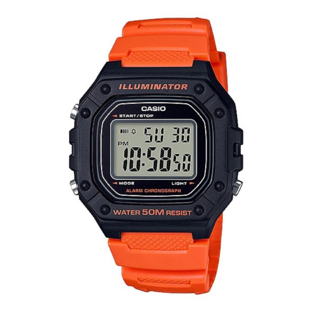 Reloj Casio W-218H-4B2VCF Illuminator Retro Naranja