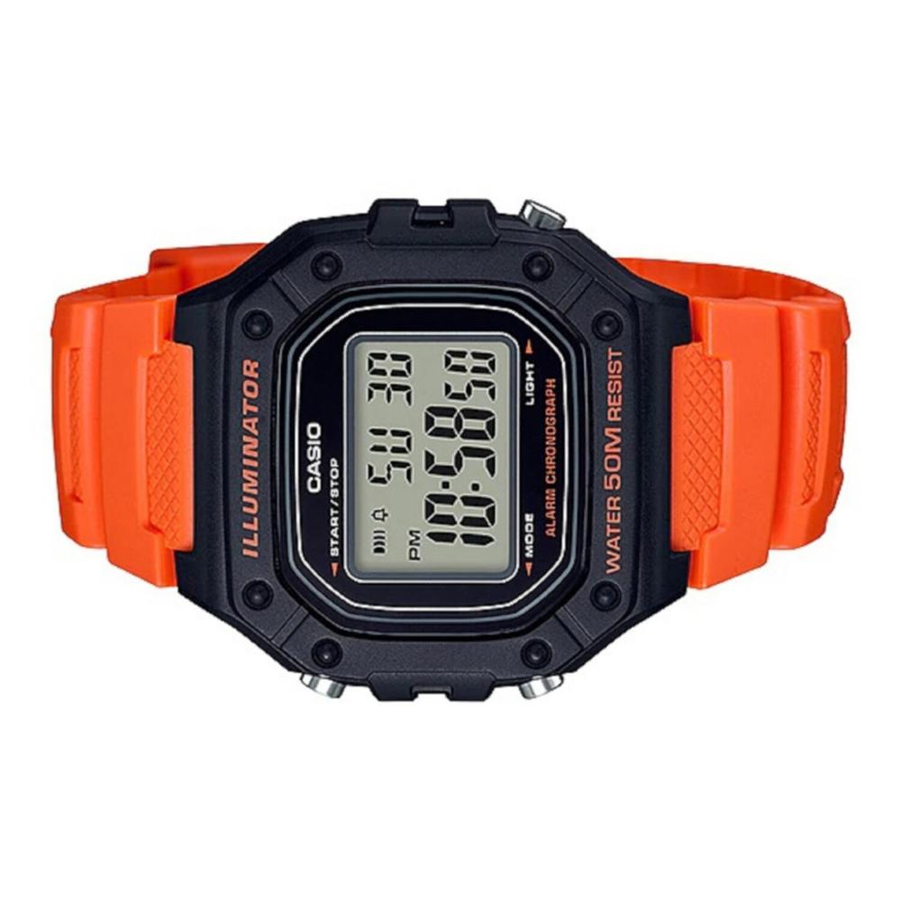 Foto 2 | Reloj Casio W-218H-4B2VCF Illuminator Retro Naranja