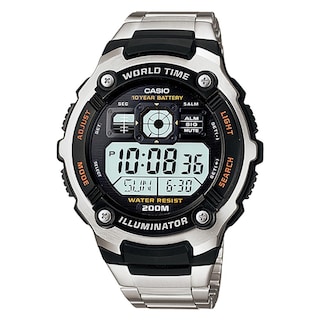 Foto 1 | Reloj Casio Ae-2000wd-1avcf World Time 10 Year Battery Illuminator Acero