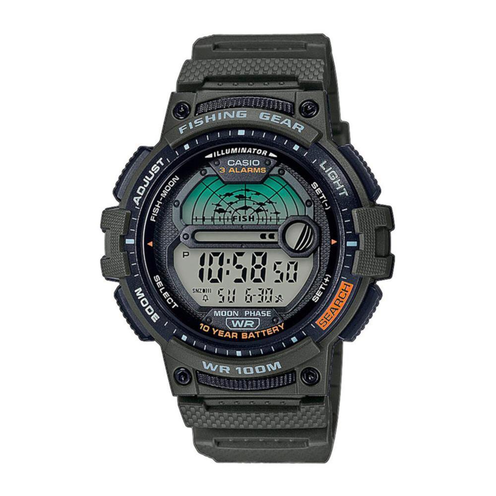 Foto 2 pulgar | Reloj Casio Ws-1200h-3avcf Fishing Gear Illuminator-verde