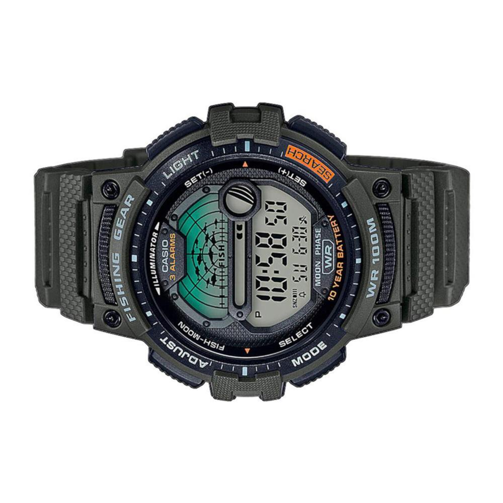 Foto 3 pulgar | Reloj Casio Ws-1200h-3avcf Fishing Gear Illuminator-verde