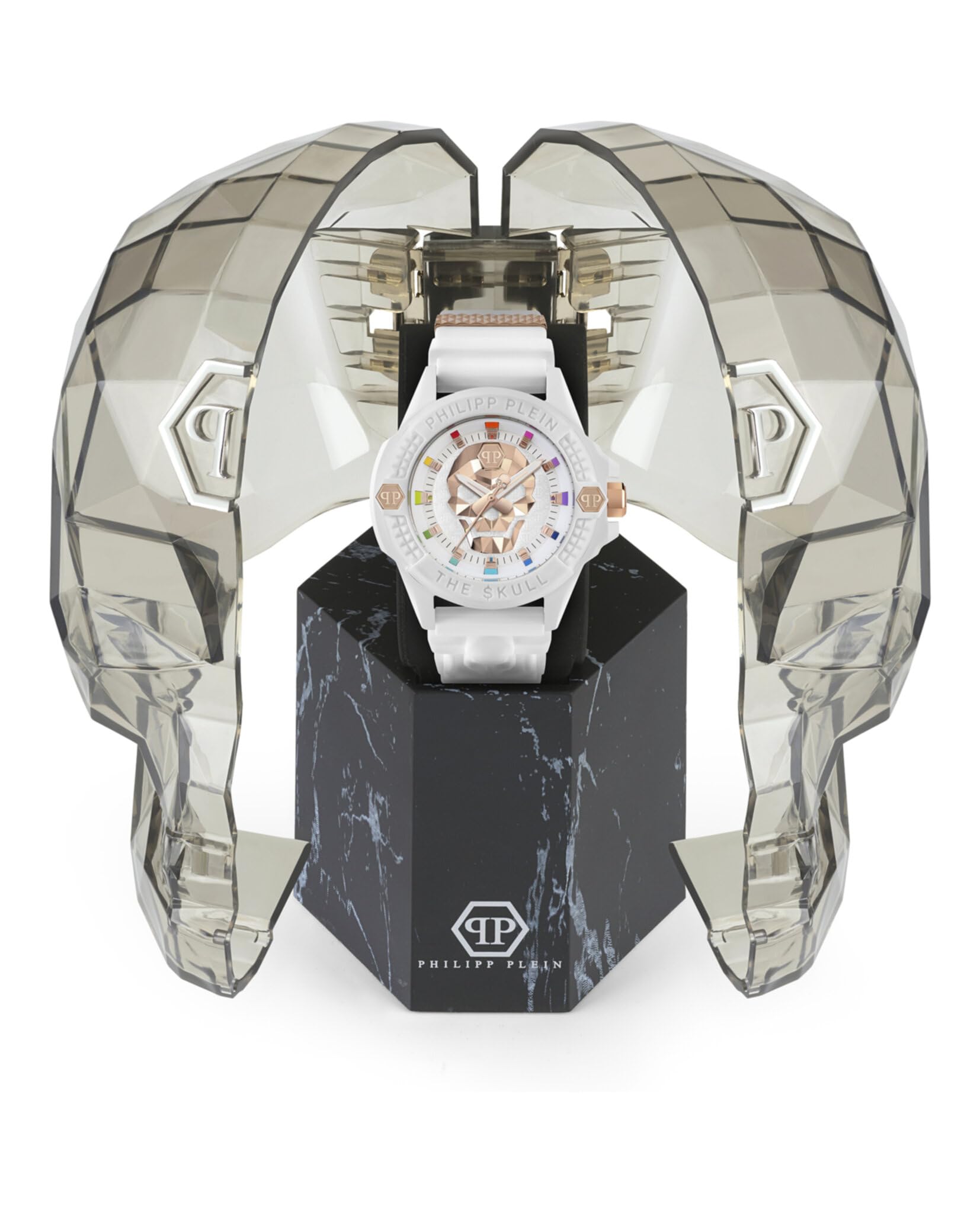 Foto 5 pulgar | Reloj Philipp Plein The $kull Collection Blanco para Hombre - Venta Internacional