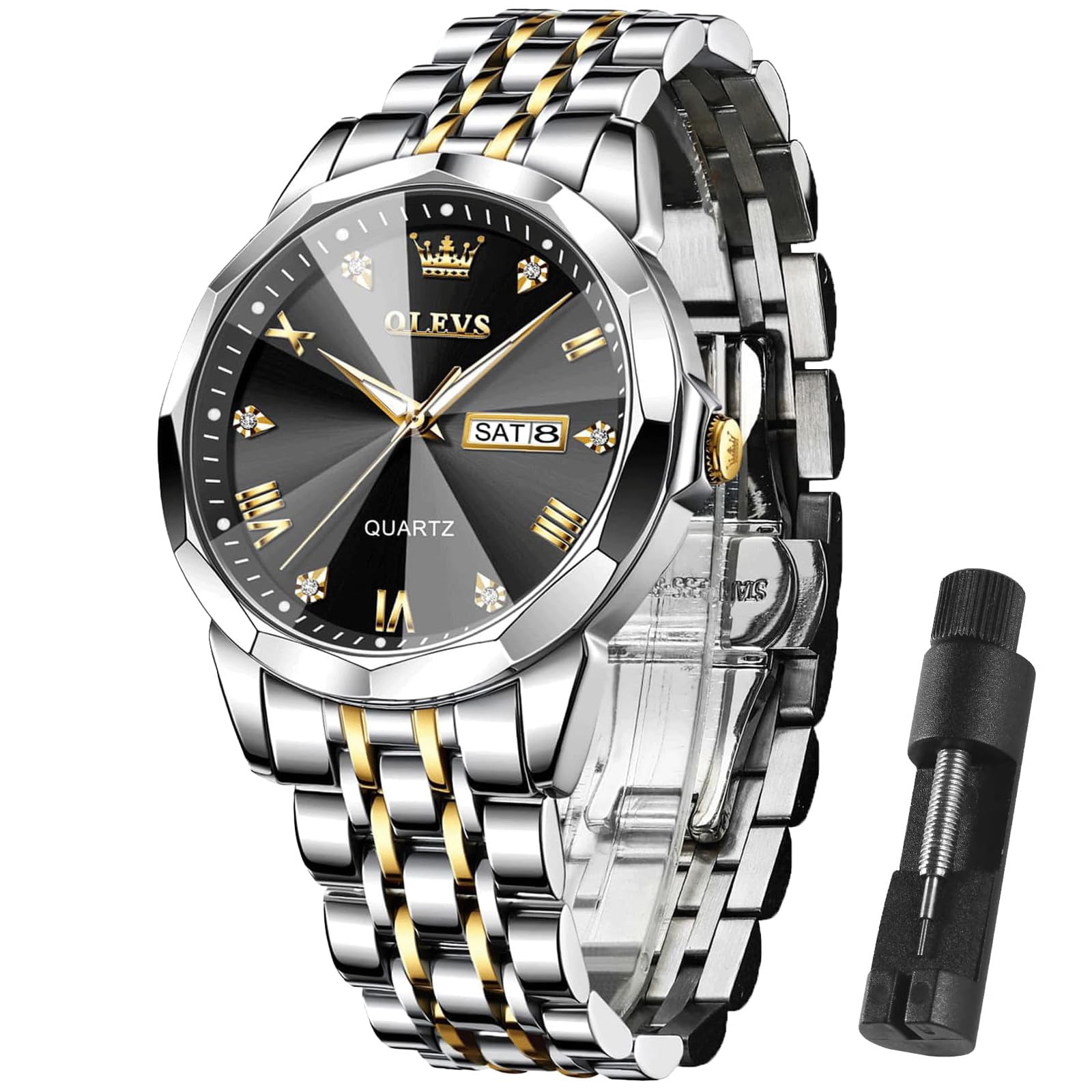 Reloj OLEVS Acero Inoxidable Resistente al Agua Hasta 30 m para Hombre - Venta Internacional