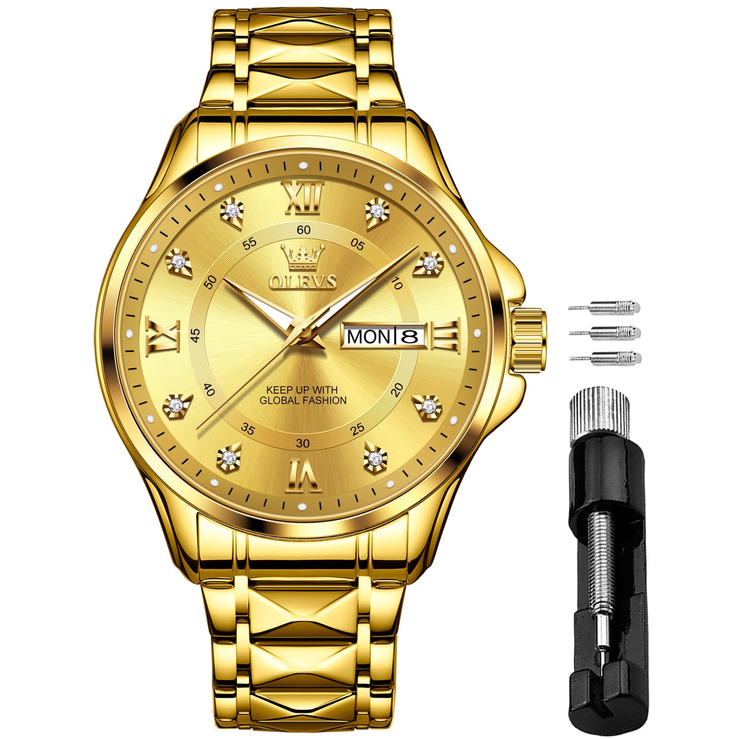 Foto 2 pulgar | Reloj OLEVS Diamond Business Dress Analog Quartz para Hombre - Venta Internacional