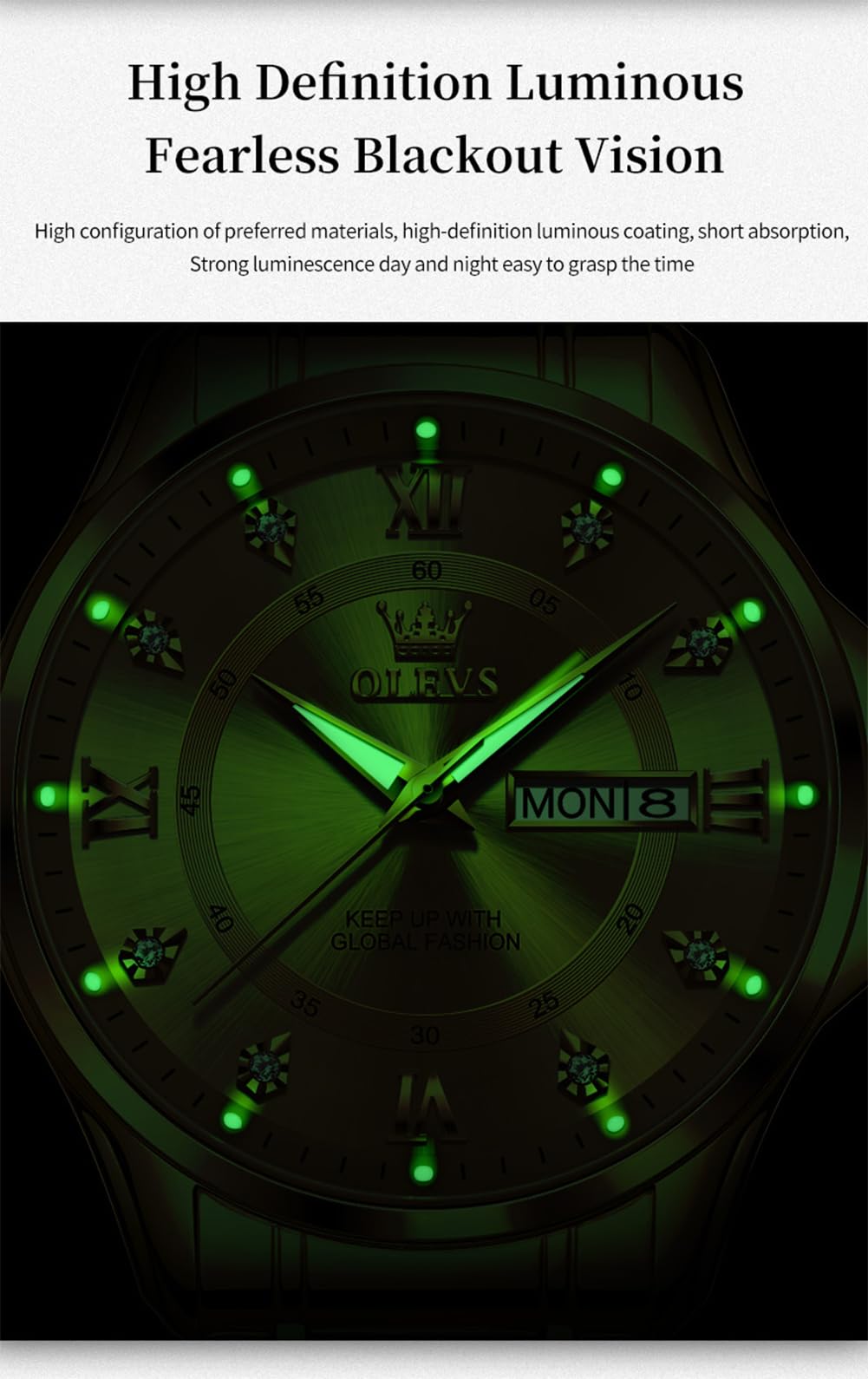 Foto 6 pulgar | Reloj OLEVS Diamond Business Dress Analog Quartz para Hombre - Venta Internacional