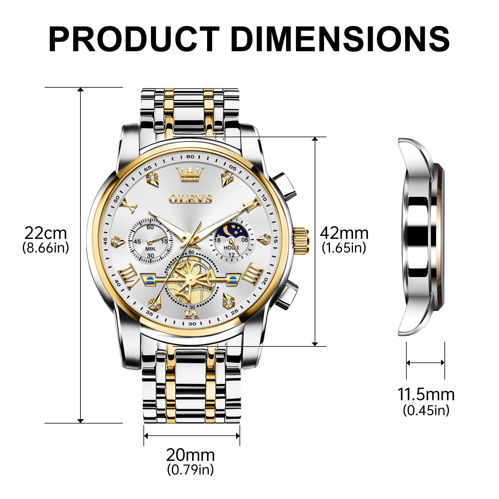 Foto 7 pulgar | Reloj OLEVS Acero Inoxidable para Hombre - Venta Internacional
