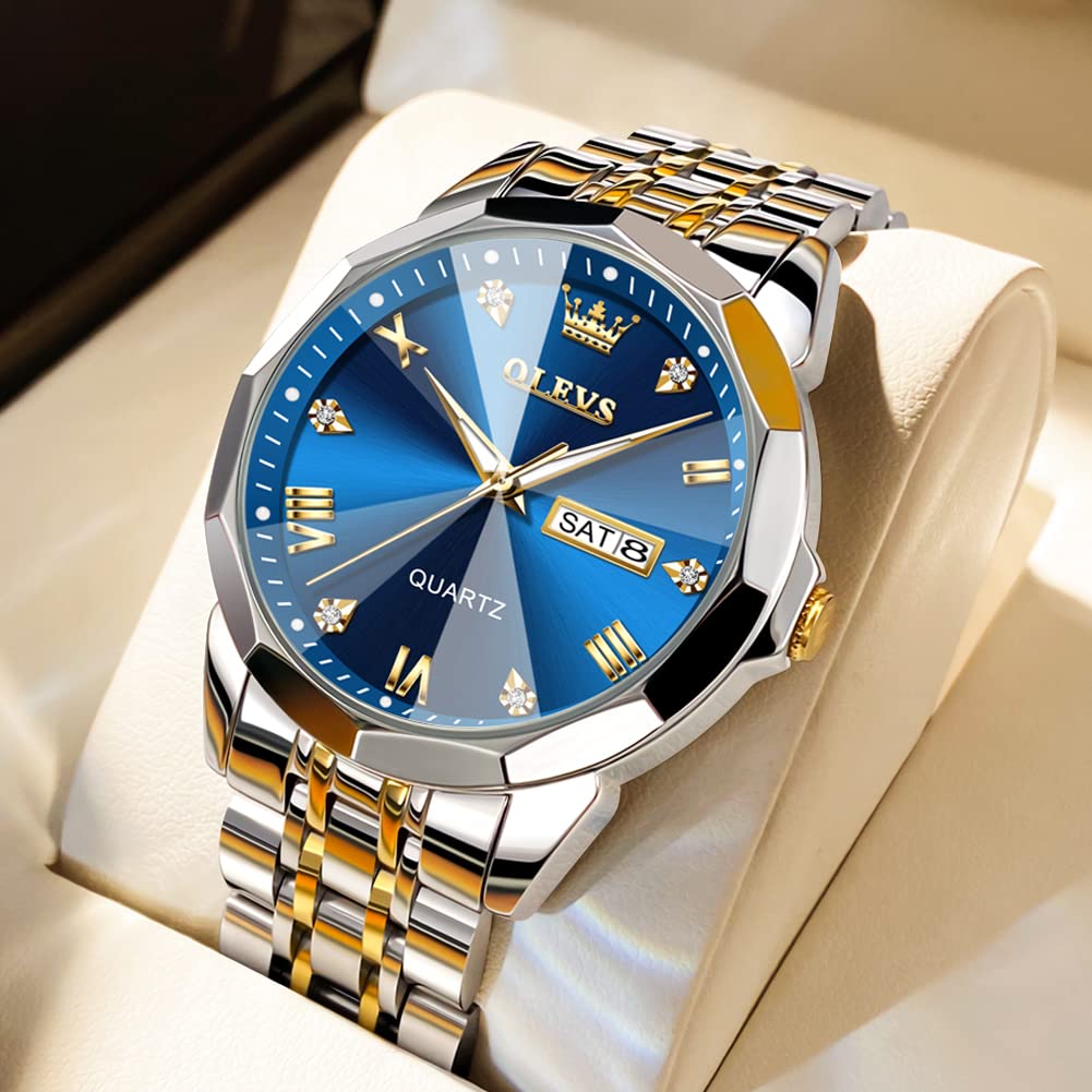 Foto 5 pulgar | Reloj OLEVS Blue Analógico 30 m para Hombre - Venta Internacional