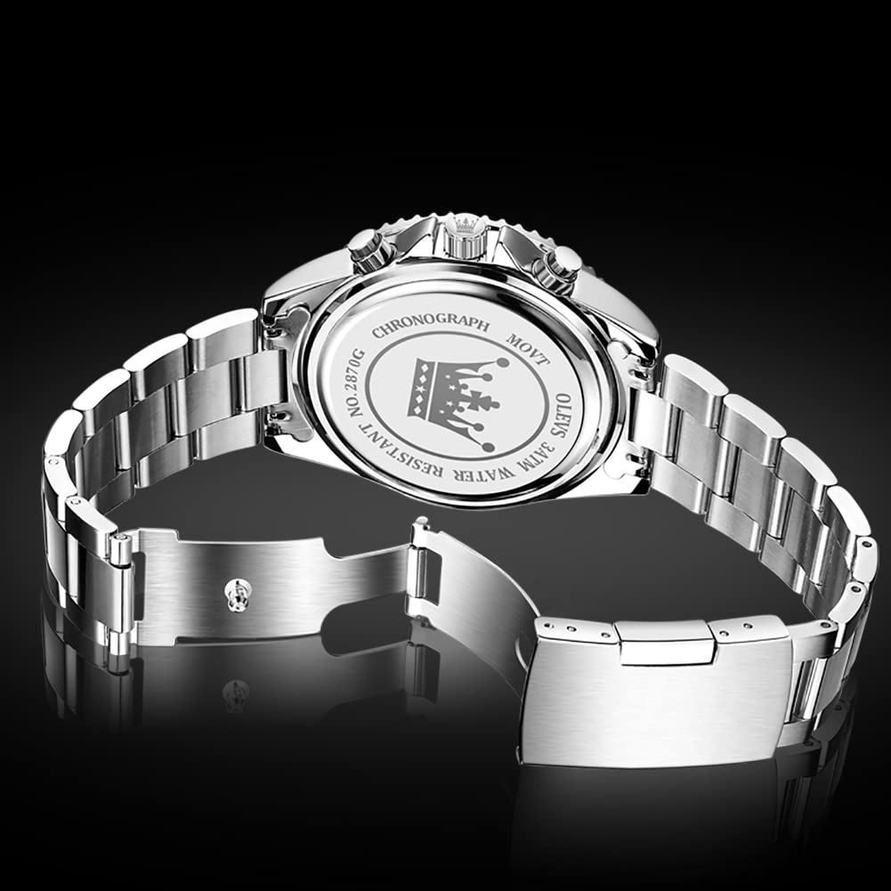 Foto 6 pulgar | Reloj OLEVS de Acero Inoxidable Moon Phase para Hombre - Venta Internacional