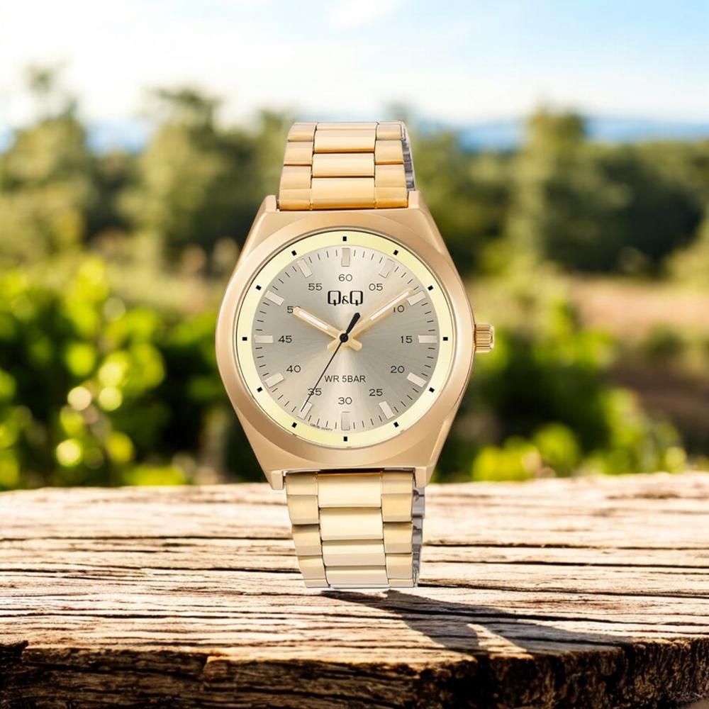 Foto 2 | Reloj Q&q Q80b-004py Men´s-dorado