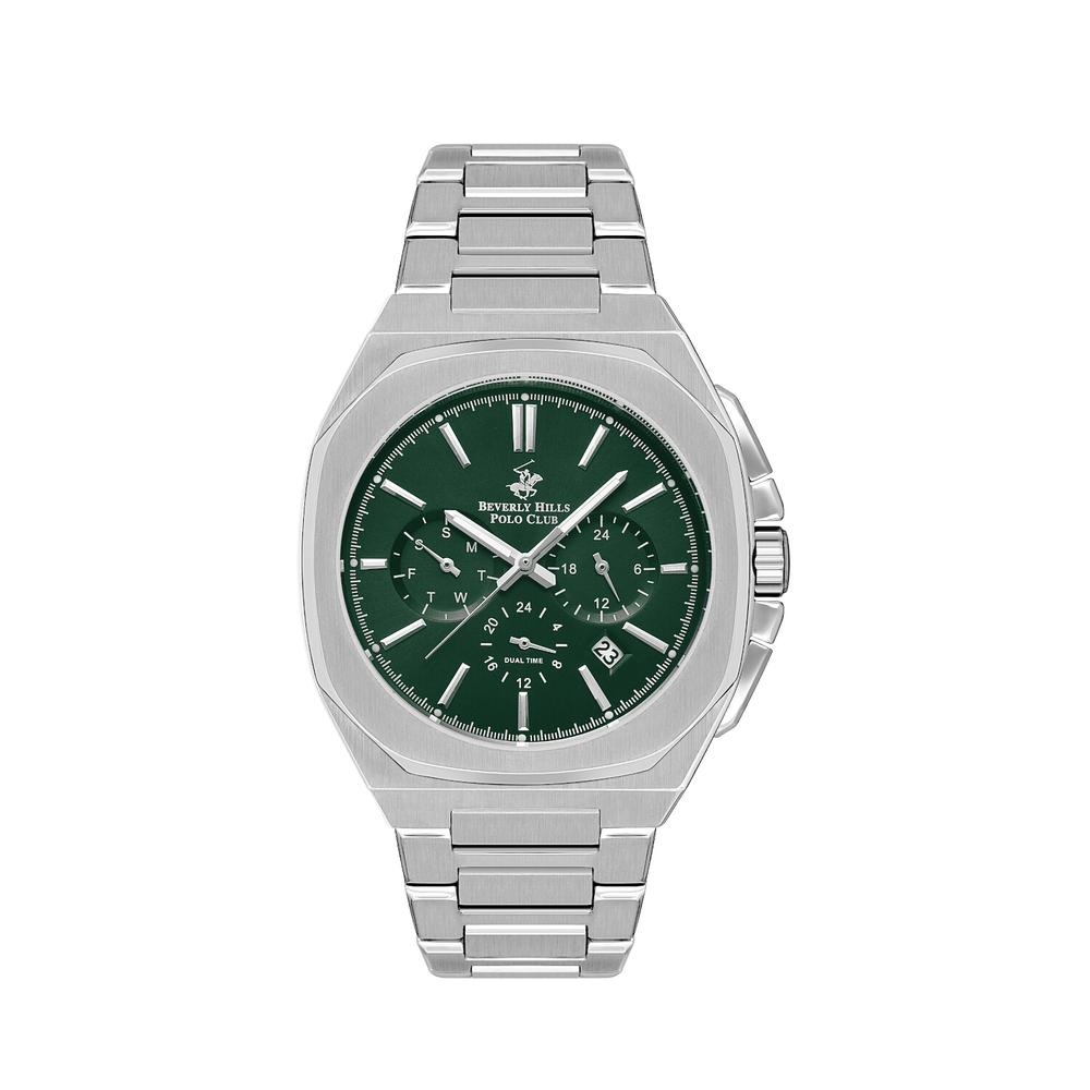 Foto 2 pulgar | Reloj Beverly Hills Polo Club Bp3210x.370 para Hombre Dual Time Acero