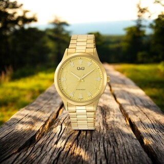 Foto 2 | Reloj Q&q C10a-059py Men's Dorado