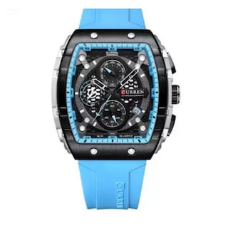 Foto 1 | Reloj de Pulsera Curren 8442 KRED8221 Caja de Acero Inoxidable Tono Negro y Tablero Negro