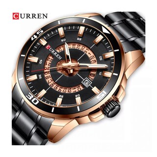Foto 2 | Reloj de Pulsera Curren 8359 KREC7801 Caja de Acero Inoxidable Tono Negro y Tablero Negro