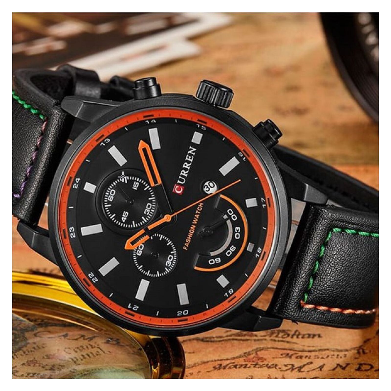 Foto 4 pulgar | Reloj de Pulsera Curren Krea KREA9401230101 Caja de Acero Inoxidable Tono Negro y Tablero Negro