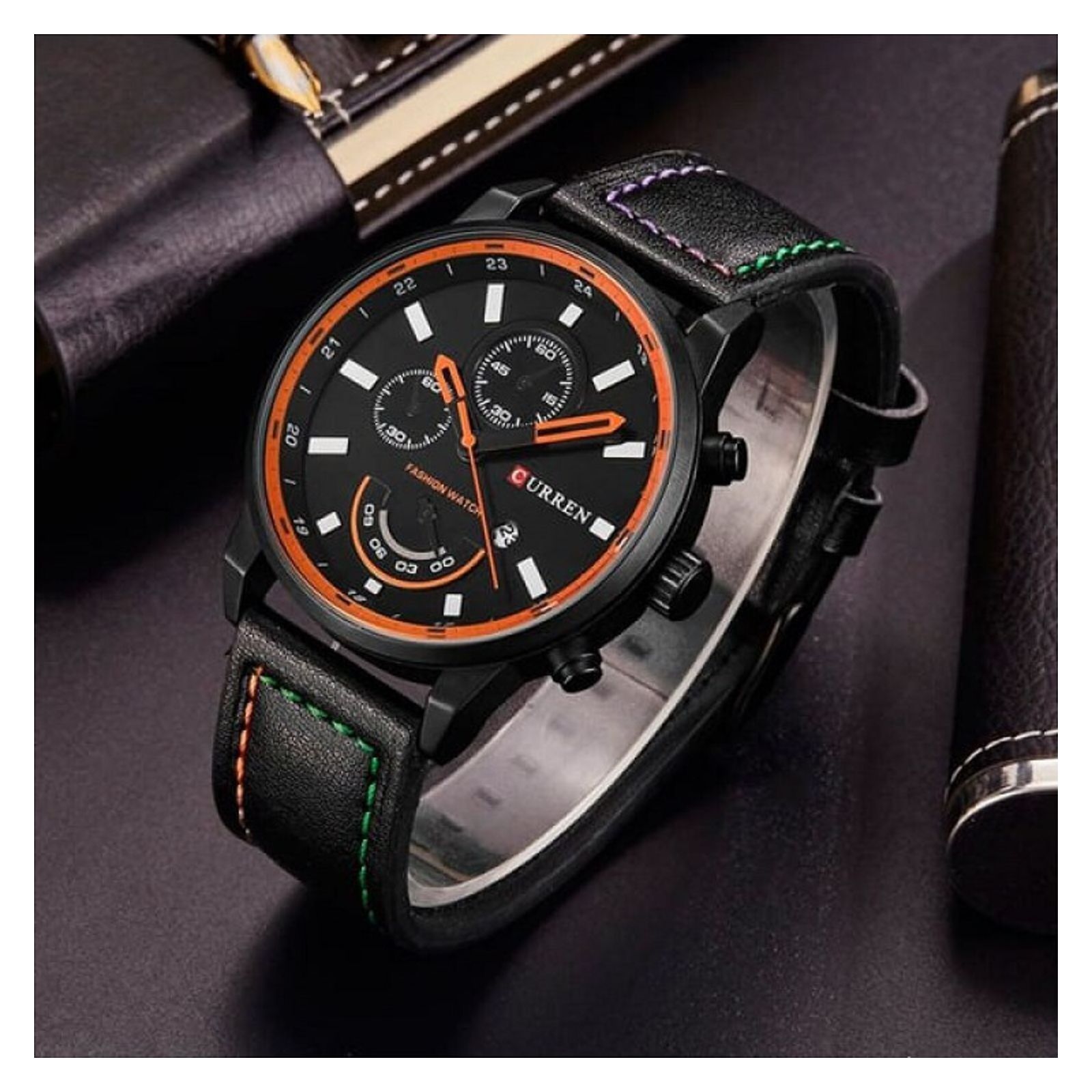 Foto 5 pulgar | Reloj de Pulsera Curren Krea KREA9401230101 Caja de Acero Inoxidable Tono Negro y Tablero Negro