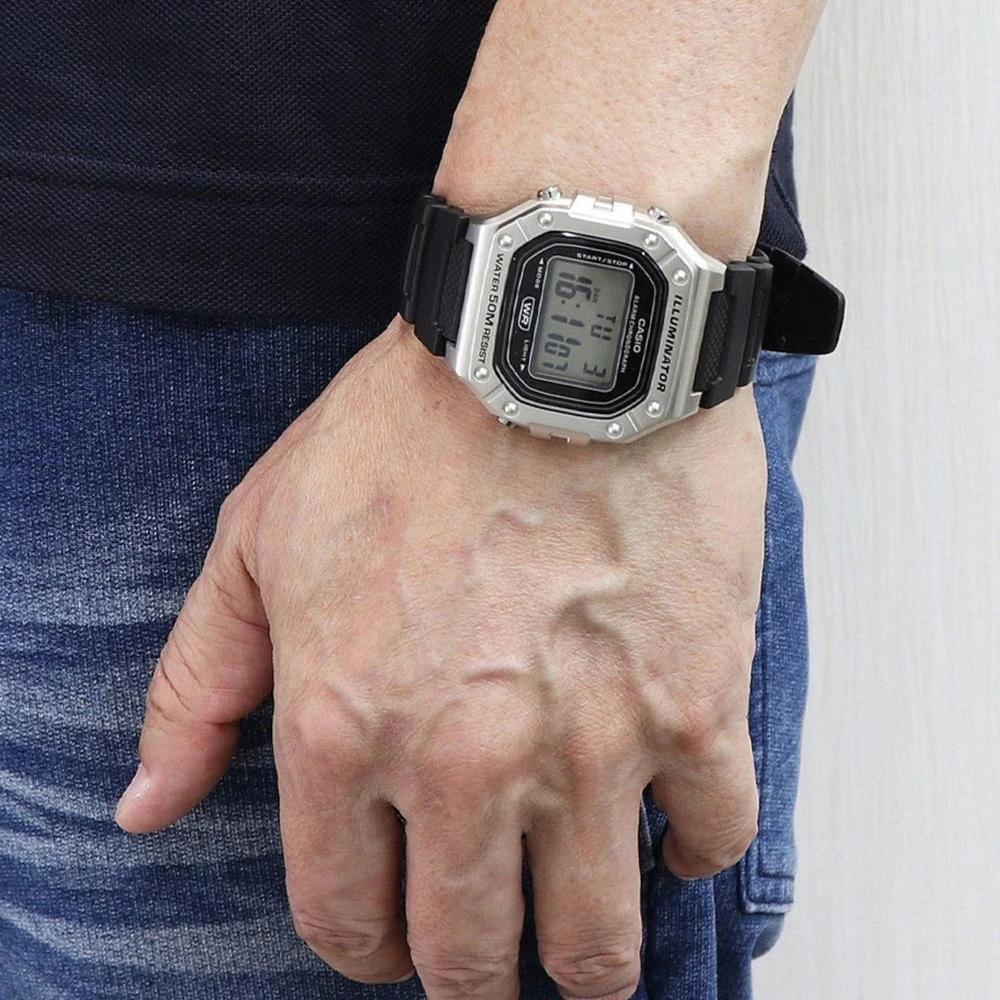Foto 3 pulgar | Reloj Casio W-218hm-7avcf Illuminator-negro
