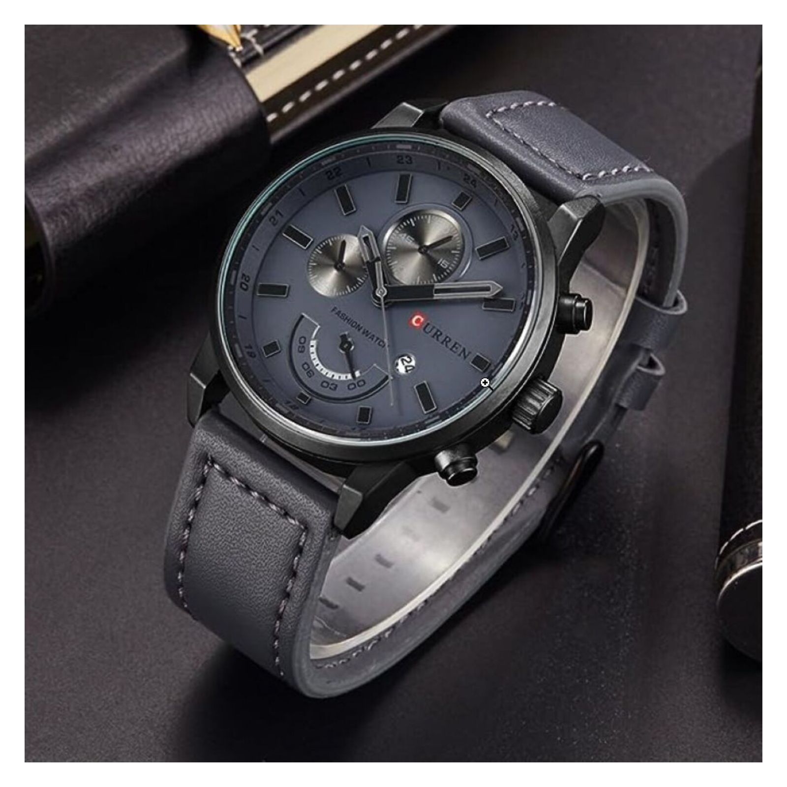 Foto 5 pulgar | Reloj de Pulsera Curren Krea KREA9401010101 Caja de Acero Inoxidable Tono Negro y Tablero Azul