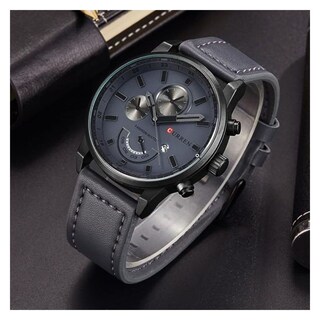 Foto 4 | Reloj de Pulsera Curren Krea KREA9401010101 Caja de Acero Inoxidable Tono Negro y Tablero Azul