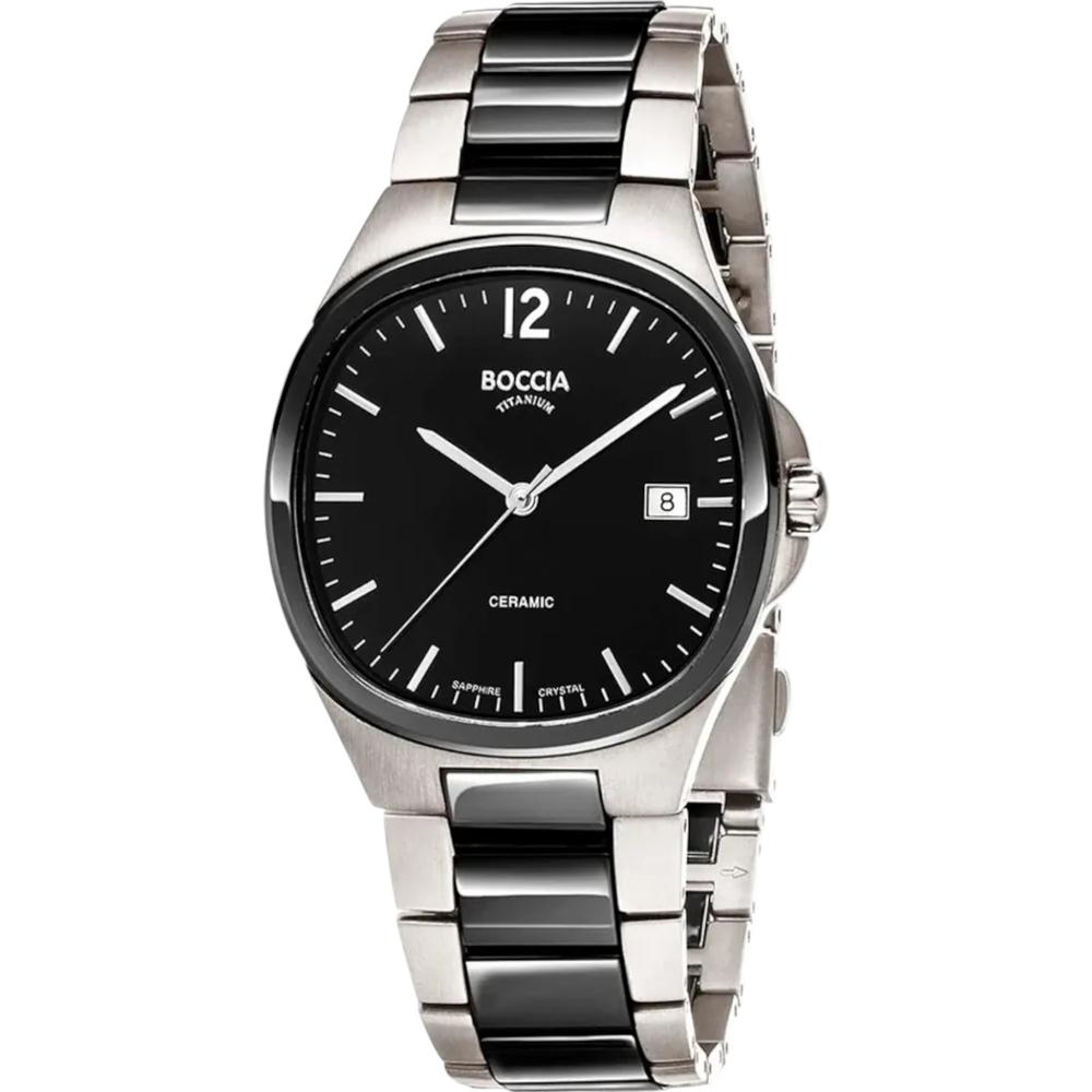Reloj Boccia Titanium 3668-01 38 mm Negro  para Hombre