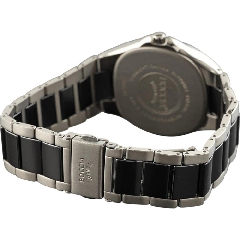 Foto 4 pulgar | Reloj Boccia Titanium 3668-01 38 mm Negro  para Hombre
