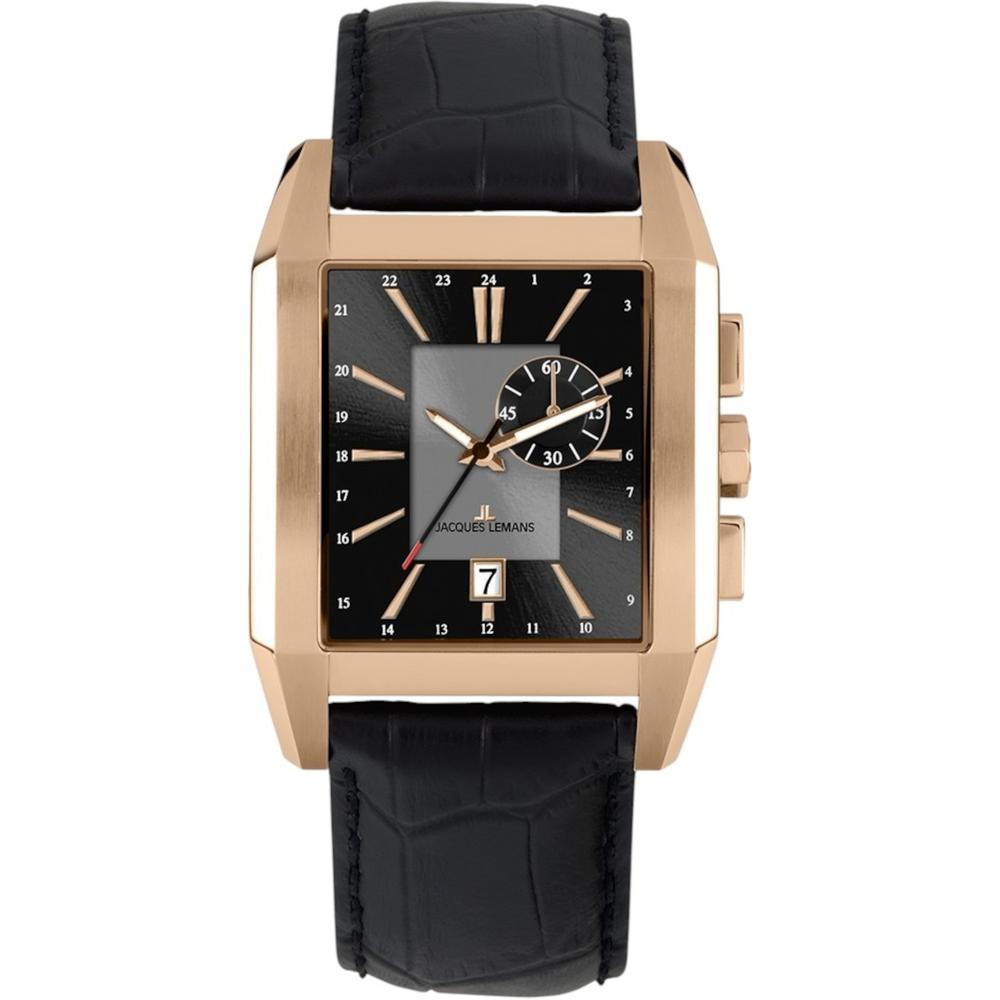 Reloj Jacques Lemans 1-2162C Negro 52 mm Resistente al Agua 50 m Acero Inoxidable